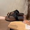 Summer Outer Wear Thick-soled Heightening Set Toe Slope Heel Cool Slippers Women's 2025 New with Skirt Beach Sandals Flip-flops