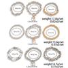 Ingemark 3Pcs/Set Vintage Irregular CCB Beads Chain Bracelets for Women New Trend Goth Heart Pendant Bangles Couple Jewelry Men