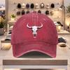 Bull Skull Baseball Cap for Unisex and Women  Lightweight Adjustable Flat Brim Hat for Spring Summer Valentines Day