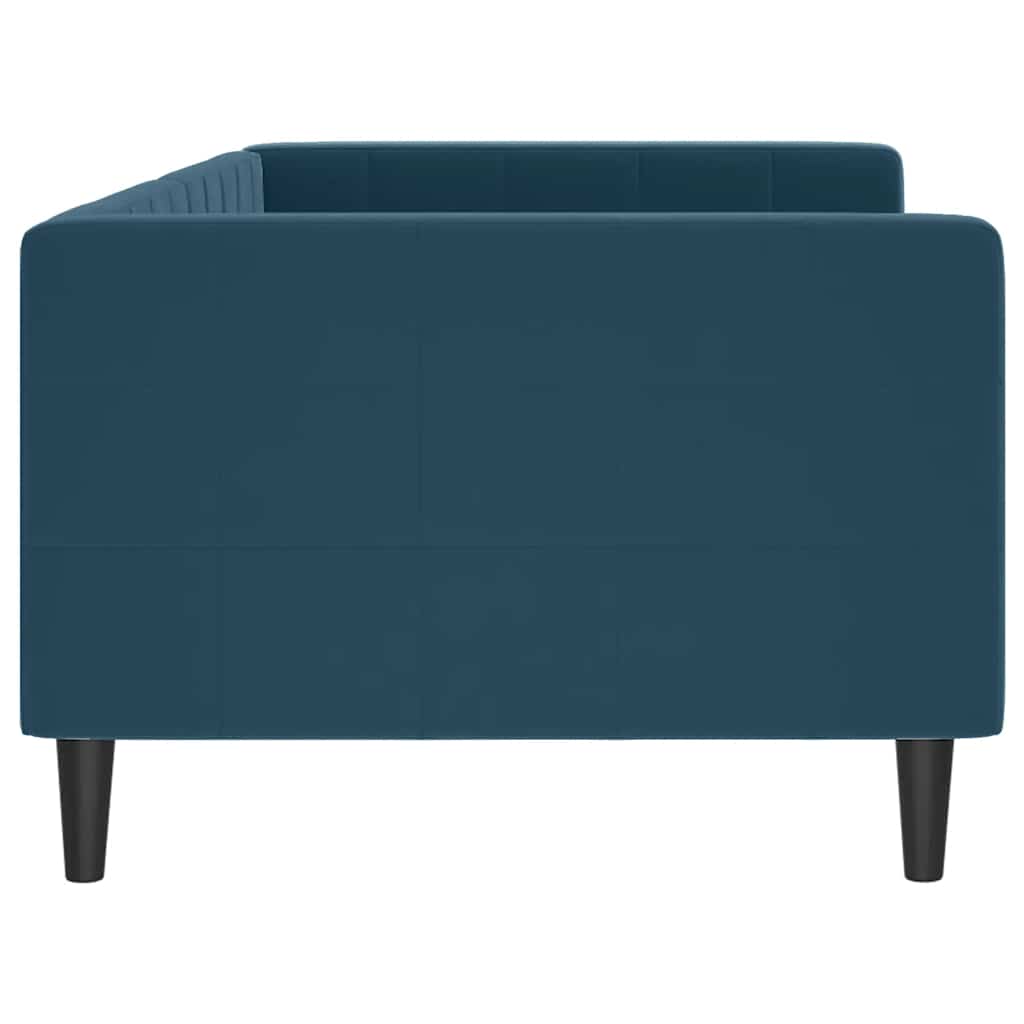 Vidaxl Sofa with Sleeping Function, Blue, 90X200 Cm, Upholstered In Velvet