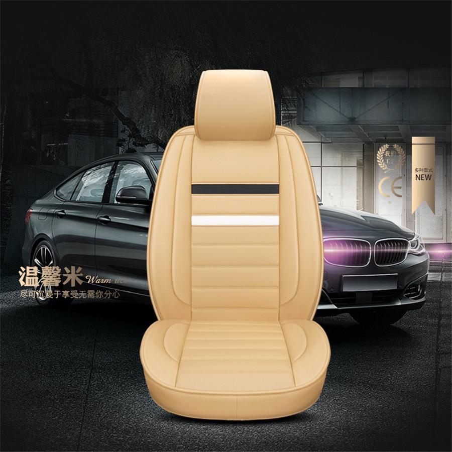 Set di Coprisedili per Auto in Ecopelle PU alla Moda Vestibilità Universale Accessori Interni Traspiranti Copertura Decorativa Protettiva per Sedile Car-Styling