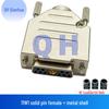 RF Coaxial 11W1 Male-Female Solder-Type Straight Plug and Socket D-SUB Connector