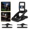 Solar Klemmlampen Außen Bewegungssensor Wasserdicht 3 Modi LED Arbeitsleuchte Für Camping Zaun Garage Gartenbeleuchtung