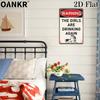 Vintage Metal Tin Sign 12x8in The Girls Are Drinking Again Funny Bar Man Cave Garage Wall Decor Gift