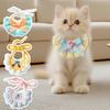 Gestricktes Katzen Lätzchen Verstellbar Niedliches Haustier Lätzchen Weiches Atmungsaktives Haustier Lätzchen mit Schleife Blume für Katzen Und Kleine Hunde Foto Requisite