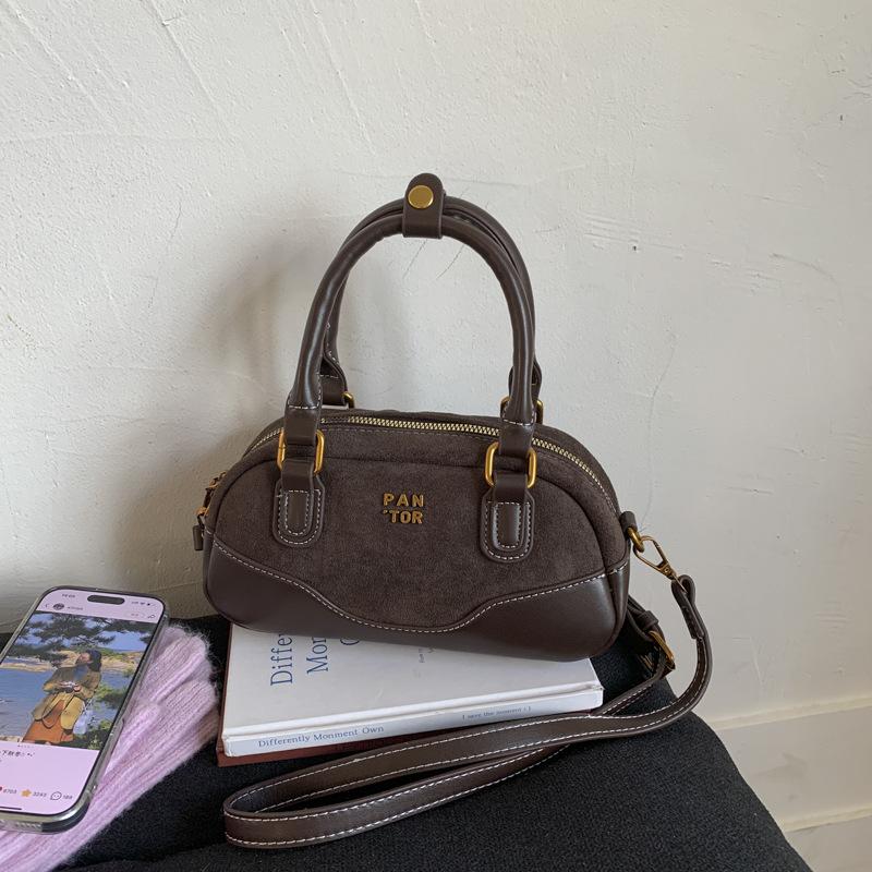 

Высококлассная ретро портативная сумка для боулинга с контрастными цветами, модная универсальная на плечо/мессенджер