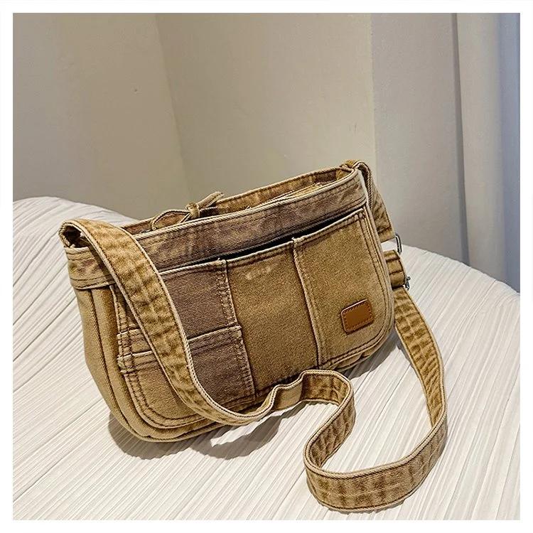 New Style Denim Square Shoulder Bags Casual Versatile Exclusive Design Super Cool Crossbody Bags