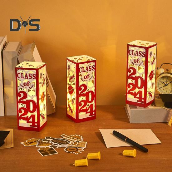 6 ks osvětlených maturitních dekorací, lucerny pro ročník 2025, maturitní dekorace s LED světlem pro maturitní večírek na vysoké škole a střední škole