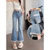 Women's 2025 Bell Bottom Lace Cropped Jeans – New Spring/Autumn Fashion Trend