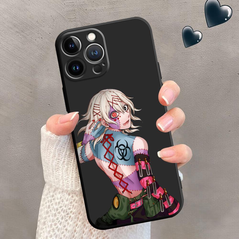 Japanisches Anime Tokyo Ghoul Japan Hülle für iPhone XR XS X 7 8 6S 13 Mini SE 14 Plus 12 11 Pro Max Stoßfeste TPU Weiche Hüllen