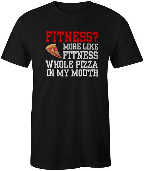 

Fitness Whole Pizza Funny Food Fashion Unisex T-Shirt Top Tee S