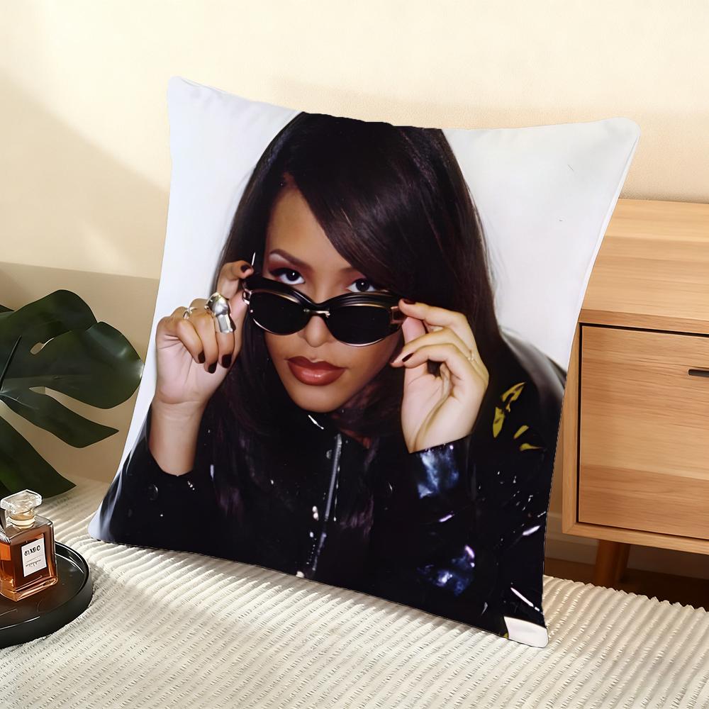 A-Aaliyah Cushion Cover Soft Short Plush Pillow Cover Smooth Cozy Texture Aesthetic Cushion Case Home Decor