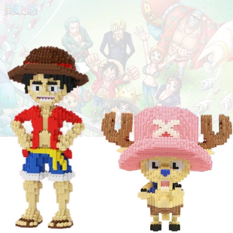 Giant Piece One Building Blocks Puzzle Toy Luffy Chopper Anime Abs Material