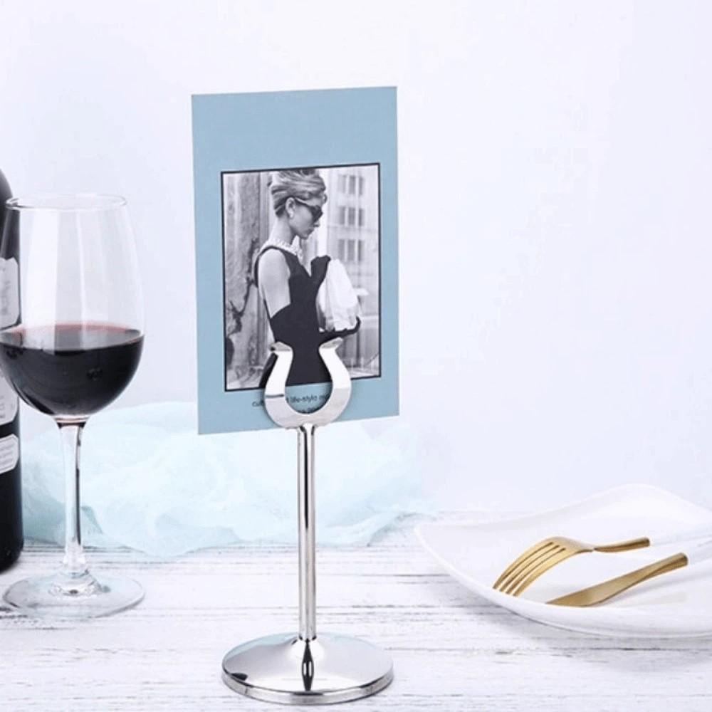 U Shape Desktop Display Stand Stable Base Portable Menu Standing Holder Minimalism Durable Place Card Holder Desktop Decoration