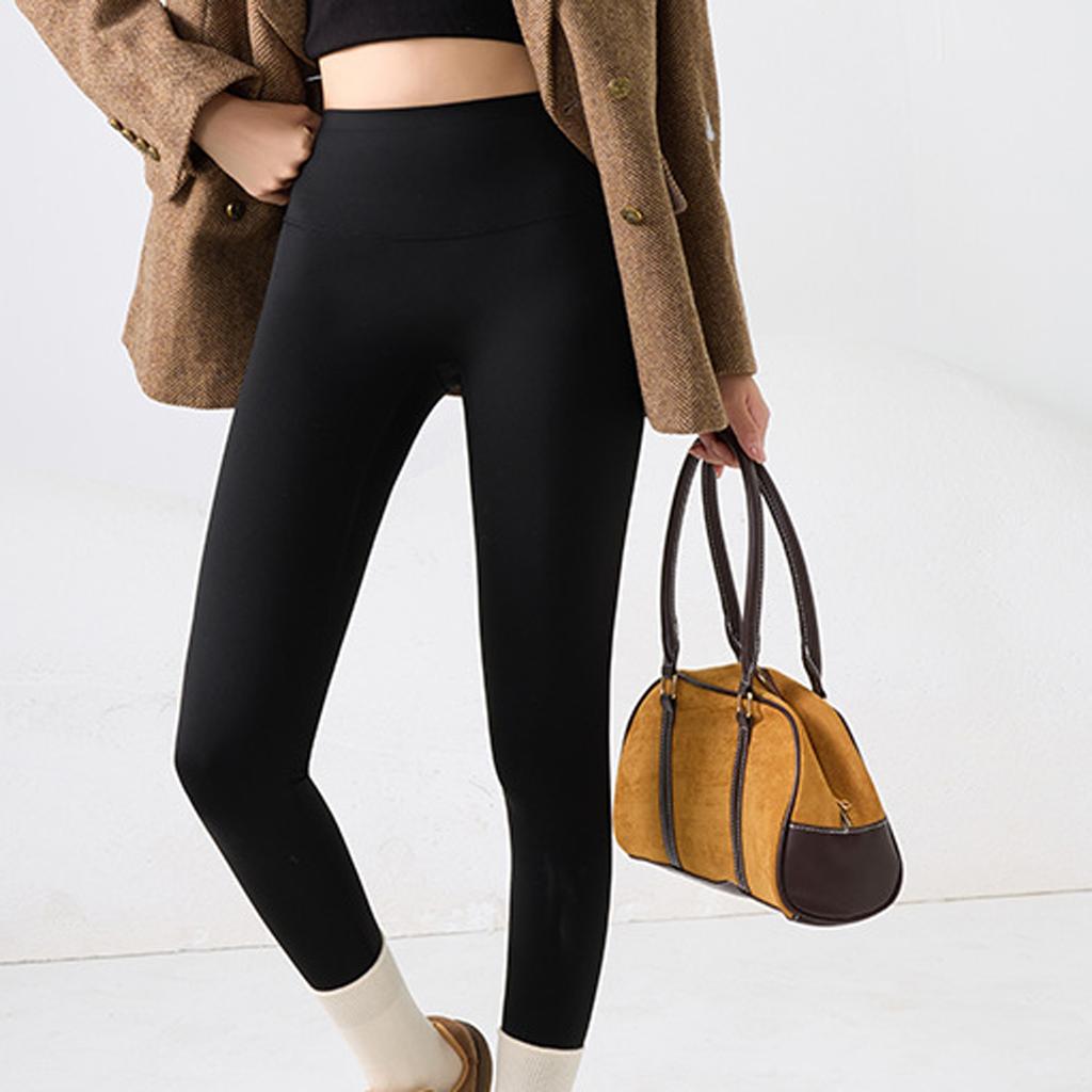 High Waist Stretch Leggings for Women Seamless Slim Fit Ankle Length Soft Elastic Waistband Lightweight Pants