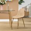 Chaise style scandinave "Ava" pieds métal imitation chêne Atmosphera