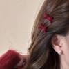 Elegant Lint Bowknot Hairpin-2 One Suit, Solid Color Bow Hair Styling, Suitable for Women's Daily Wear