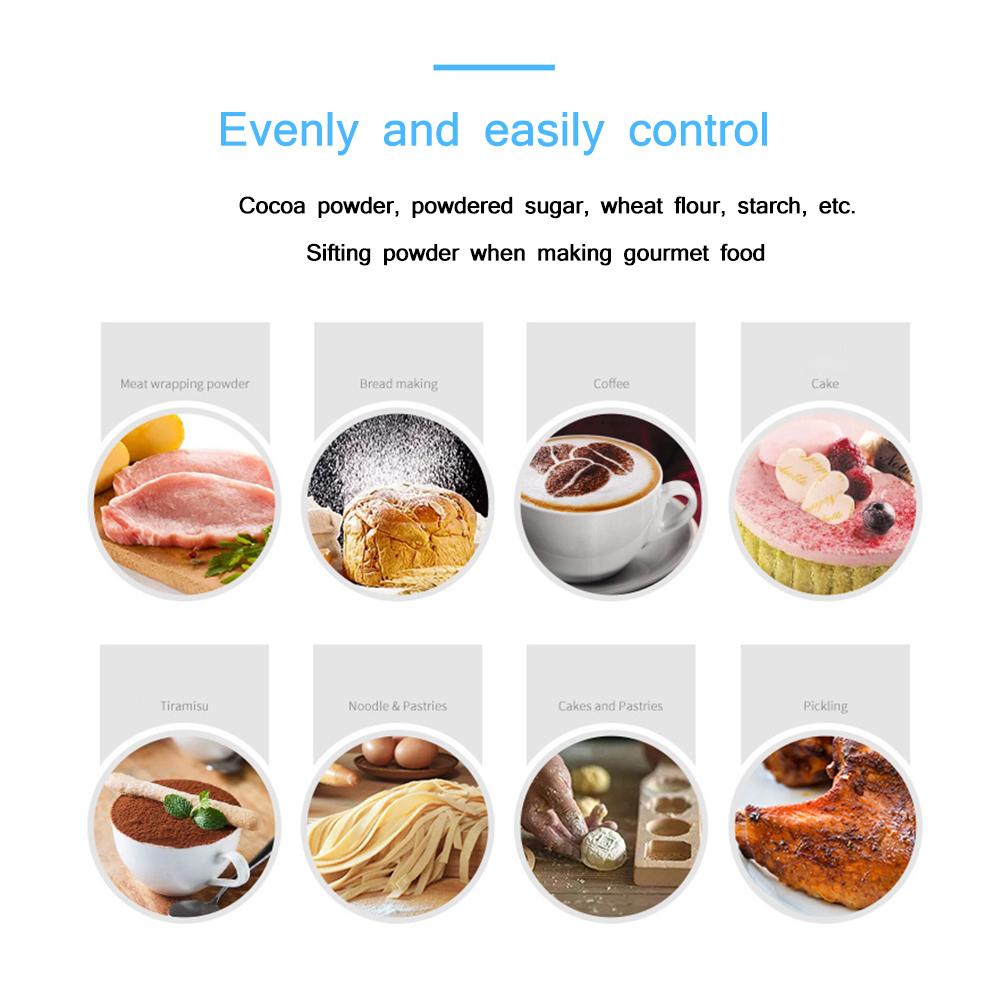 Mehlpuder Dosen Manuelles Puderzuckersieb Kunststoff Mehlsieb Flasche