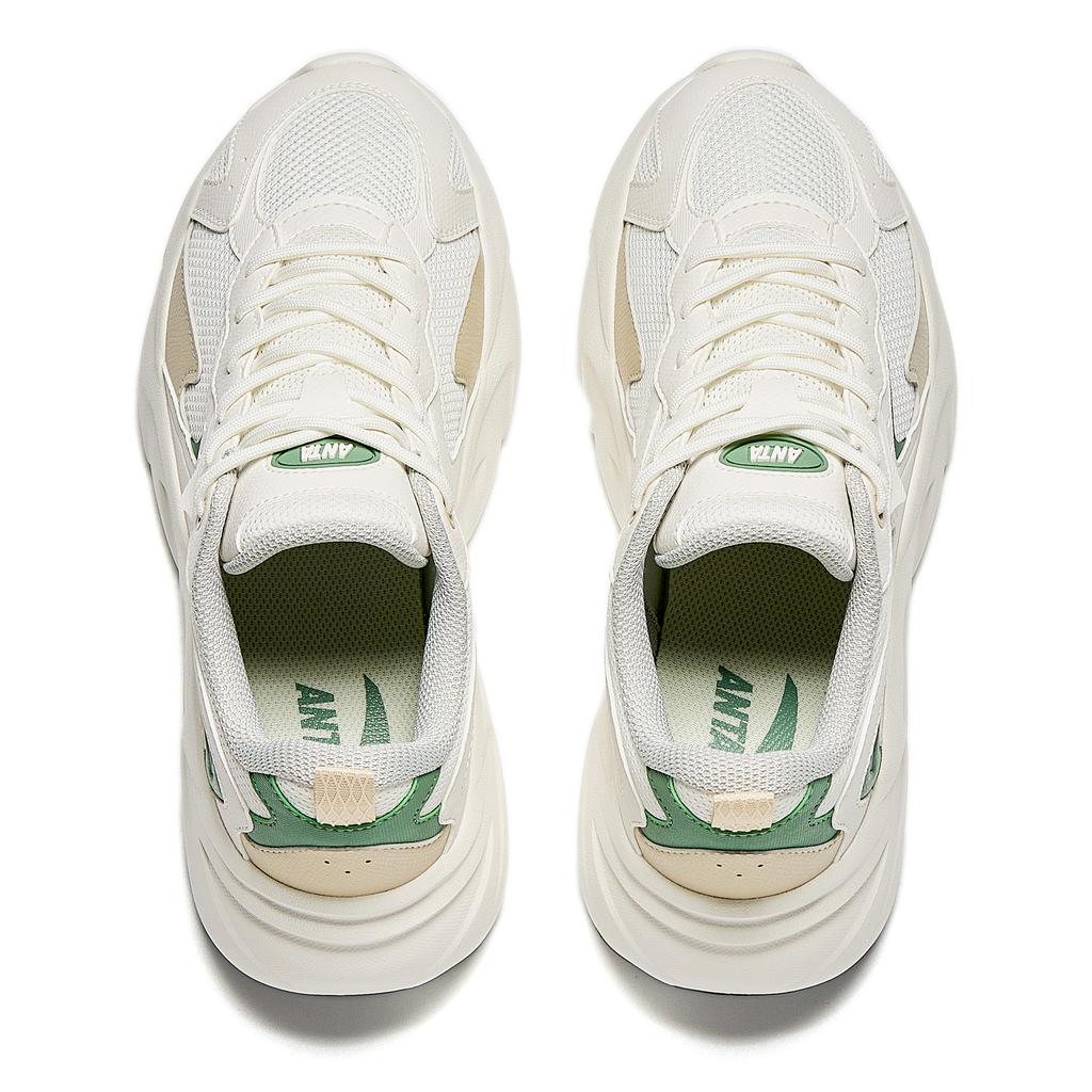 Anta Yunqi Sports Versatile Non-Slip Wear-Resistant Breathable Low-Top Casual Shoes Women Sneaker White Green Yellow 922518808-2