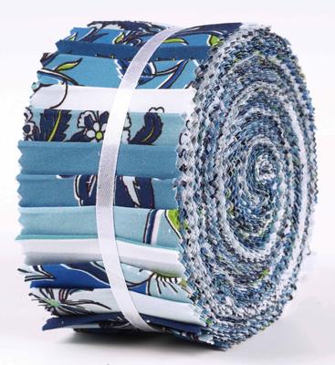 40 Stück Blockdruck-Baumwoll-Vorschnittstoffe zum Quilten, Bastelstreifen, 6,3 x 106,7 cm, Jelly Roll –