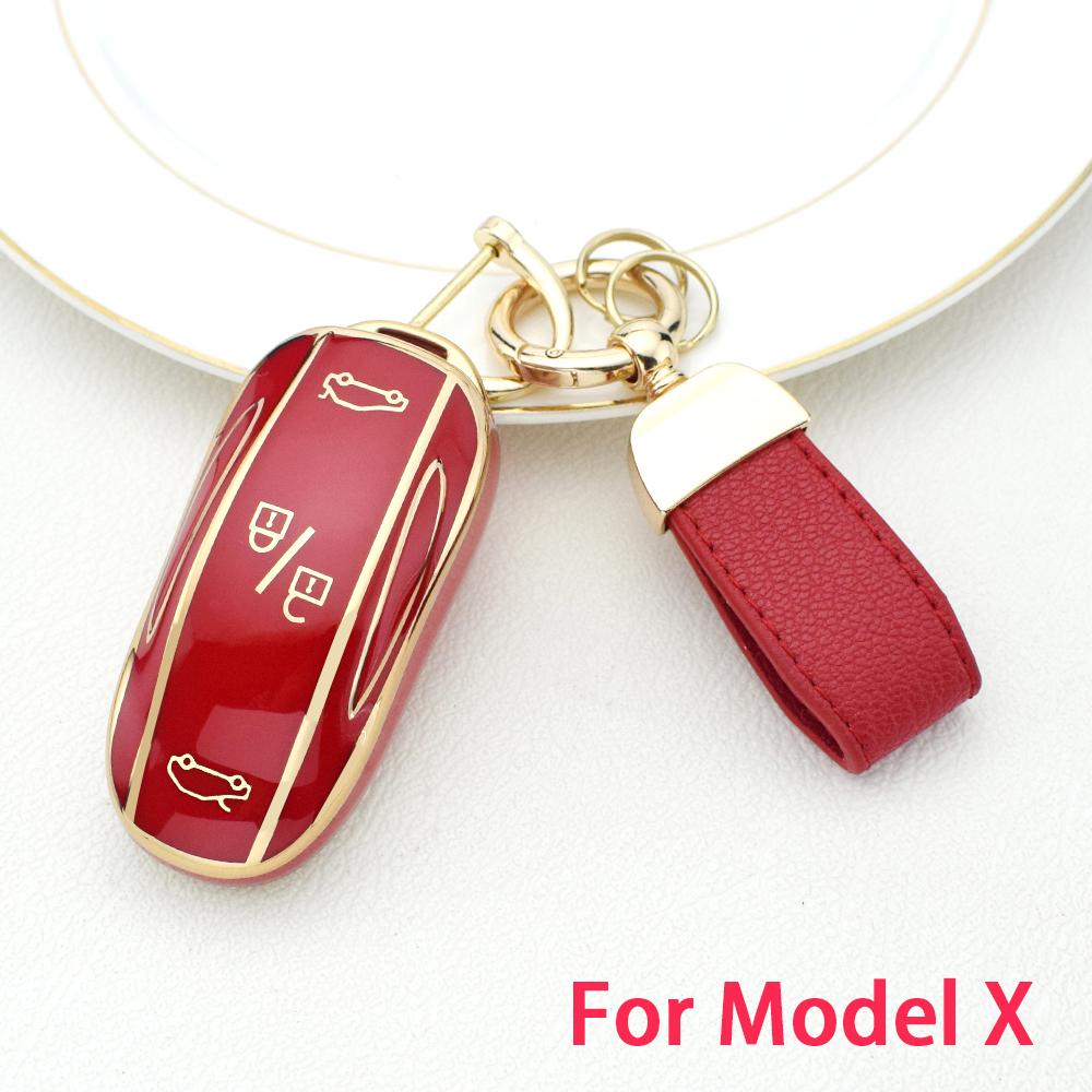 TPU Car Smart Key Case Cover For Tesla Model 3 Model X Model S Model Y Bag Protector Fob Band Shell Holder Keychain Accessories