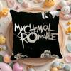 Hot Rock My Chemical Romance Band Cushion Cover Linen Fabric Double-Sided Printing Breathable Pillow Case Sofa Home Decor