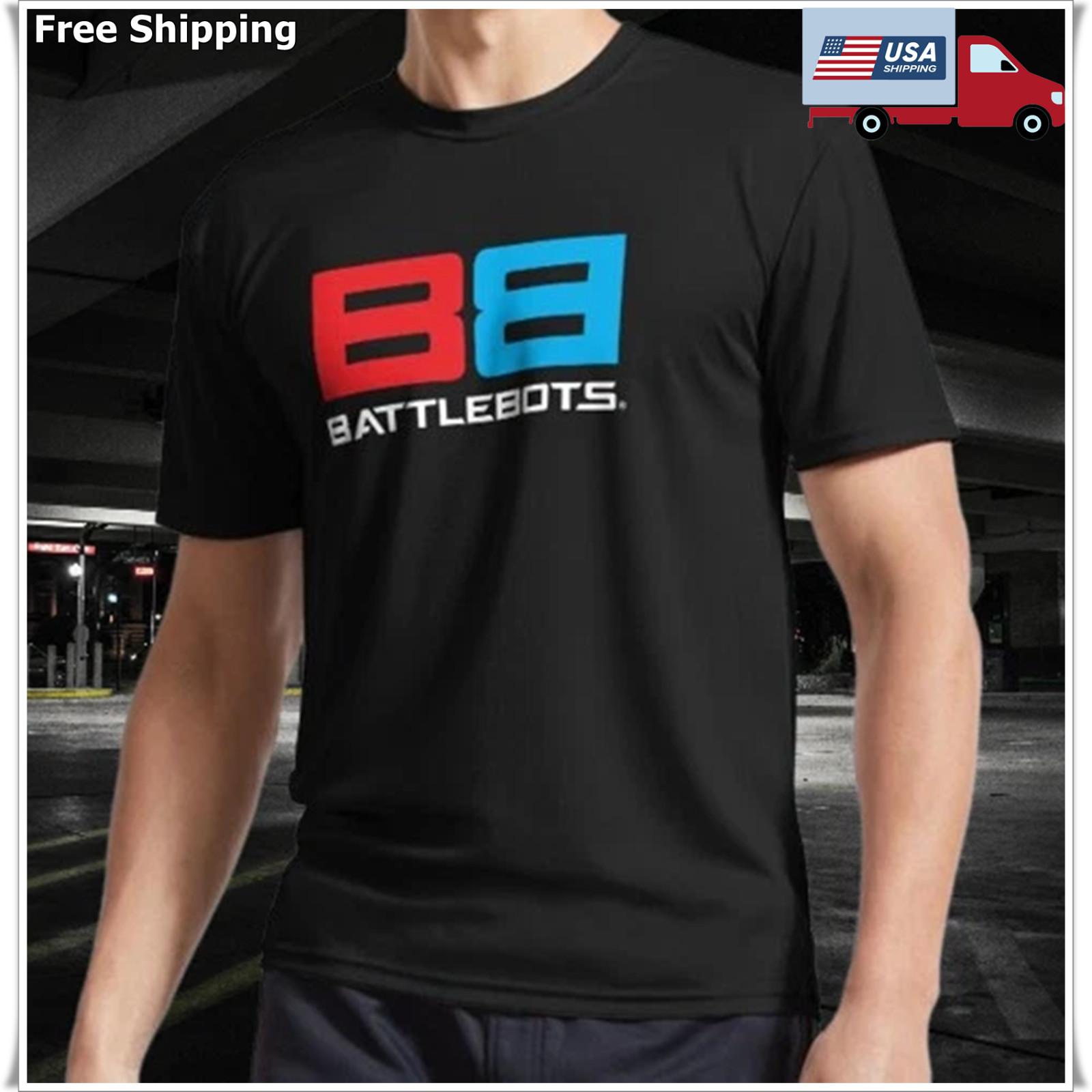 Battlebots Merch Logo T-Shirt Active Funny Size Mode American T-shirt XXL