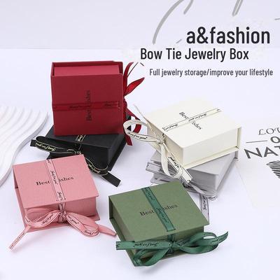 Mode Fliege Schmuck Aufbewahrungsbox in Buchform: Exquisites Flip-Design für Ringe, Halsketten