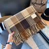 Luxury Plaid Scarf Winter Warm Cashmere Women Long Bandana Pashmina Foulard Female Scarves Tassel Shawl And Wraps  Design