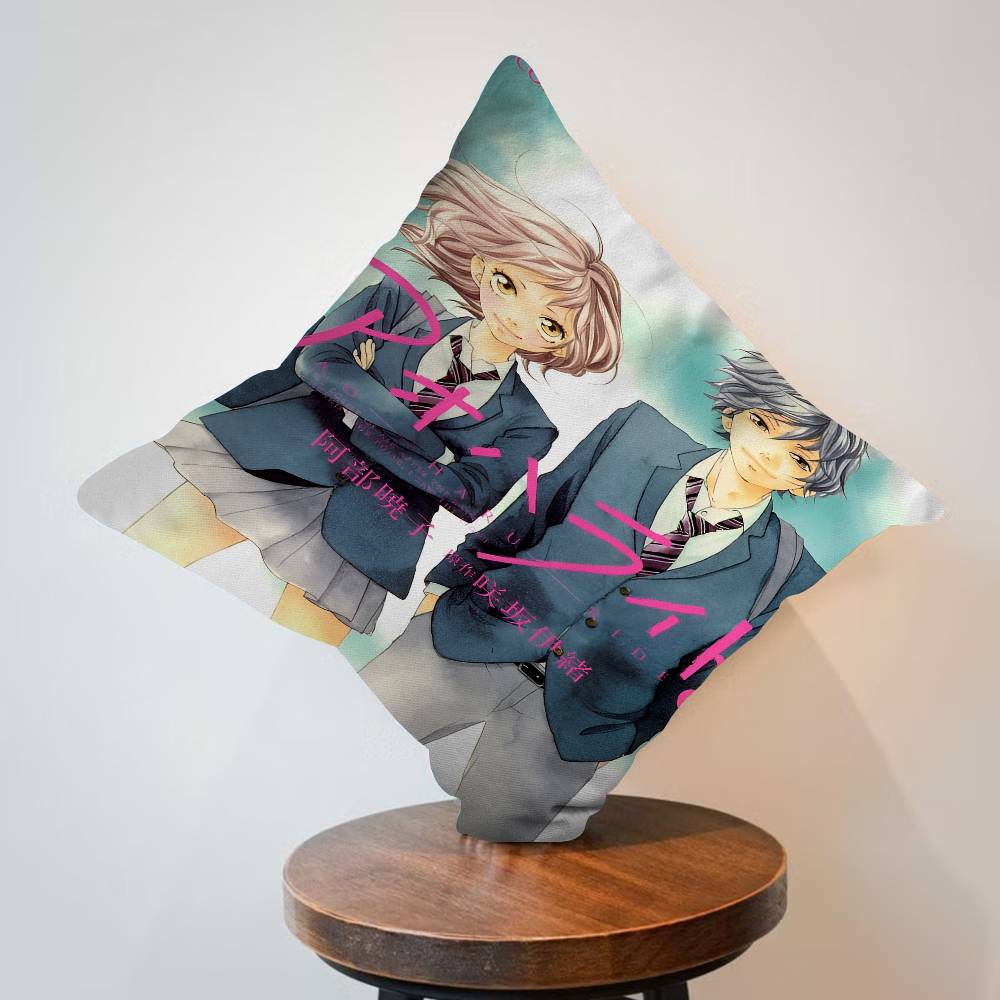 Blue Spring Ride Cartoo Pillowcases Home Bedding Decorative Pillow Cover Wedding Super Soft Pillow Case