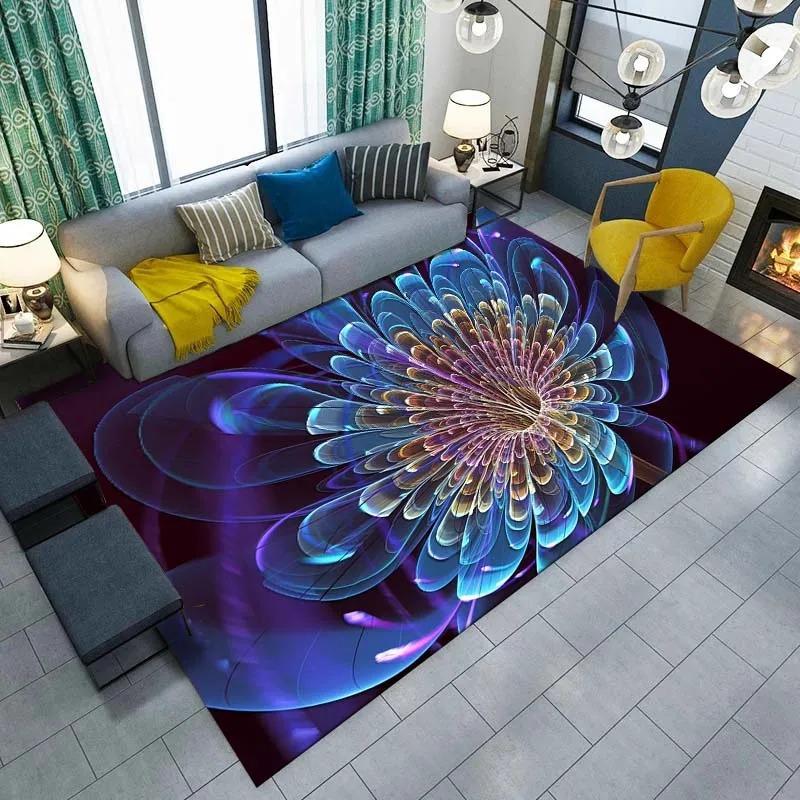 Fantasy Flower Pattern Floor Mats Door Front Decoration Home Living Room Floor Mats