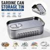 Metal Sardine Can Storage Box Portable Tin Case with Lid Sealed Container for Small Items Home Desk Organizer Holder