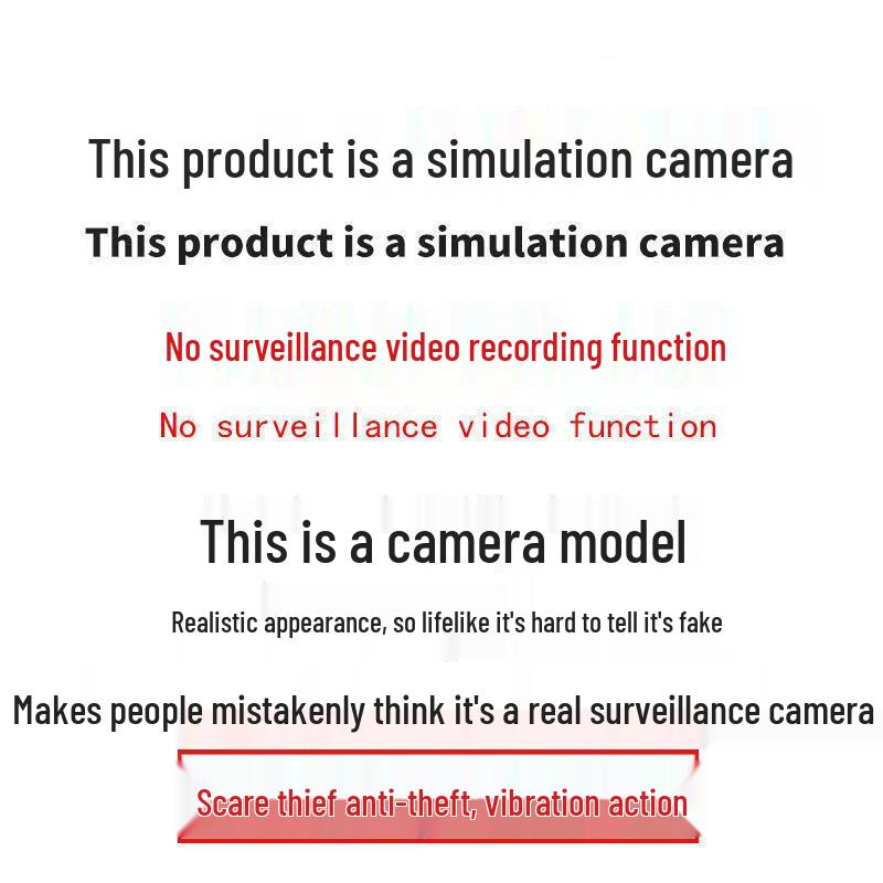 Solar-Powered Outdoor Fake Camera with Light and Motion Sensor