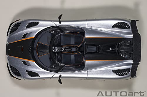 AUTOart 1/18 Scale Koenigsegg Agera RS Metallic Silver/Carbon Black Finished Model 79024
