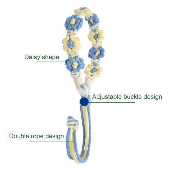 Wasserflasche Handschlaufe Manuell Geflochtene Blumenform Verstellbarer Umfang Süße Farbe