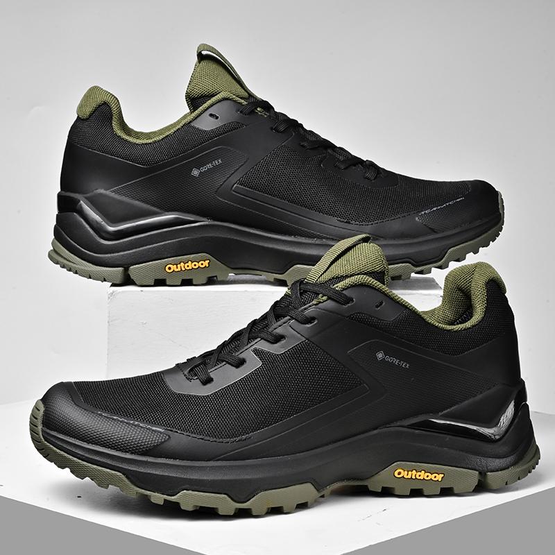 New Casual Light Outdoor Waterproof Non-Slip Hiking Shoes Running Shoes39-45Plus Size Men's Shoes Black Green High Quality