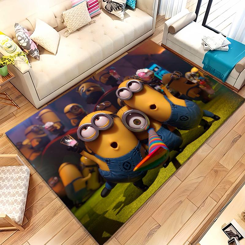 Cute Minions cartoon Living Room Non-Slip Area Rug Soft Carpet for Bedroom Kids Playroom Sofa,Home Decor Doormat Gift