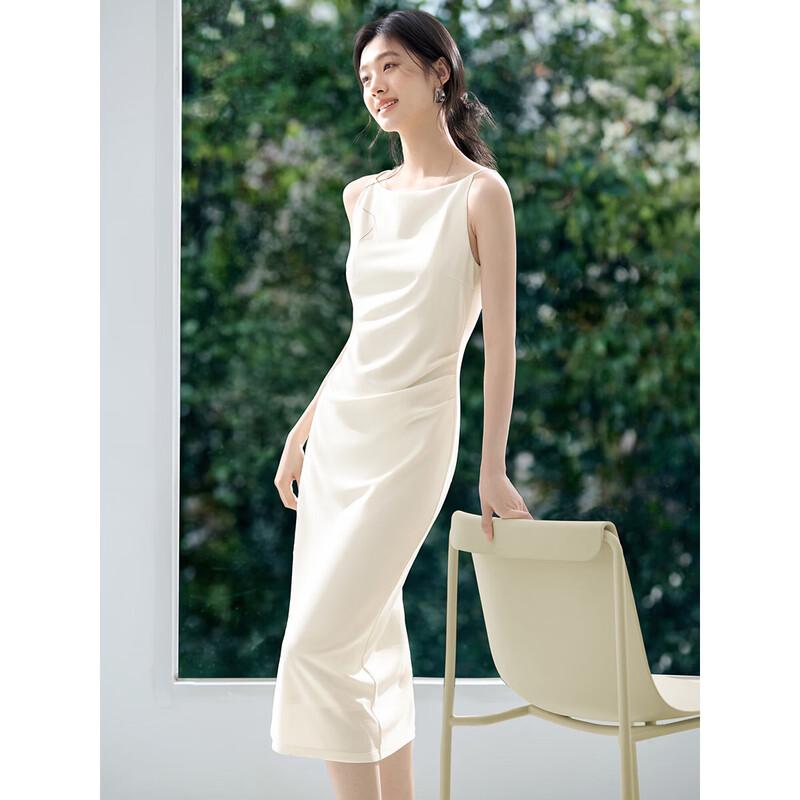 Elegant Asymmetrical Pleated Split Hem Midi Dress