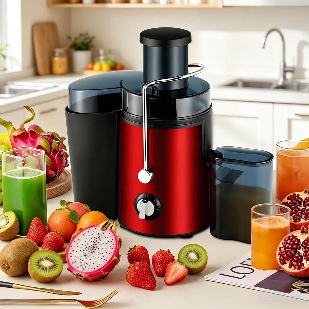 Large Caliber Household Juicer with Pulp Separator - Automatic Fresh Fruit & Vegetable Juice Machine