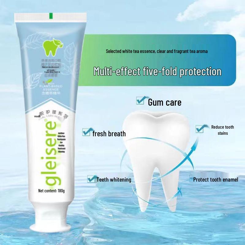 180g Large Capacity Toothpaste: Fresh Breath, Whitening, Anti-Cavity, Stain-Reducing, Gum Protection, Tooth Strengthening with Fluoride