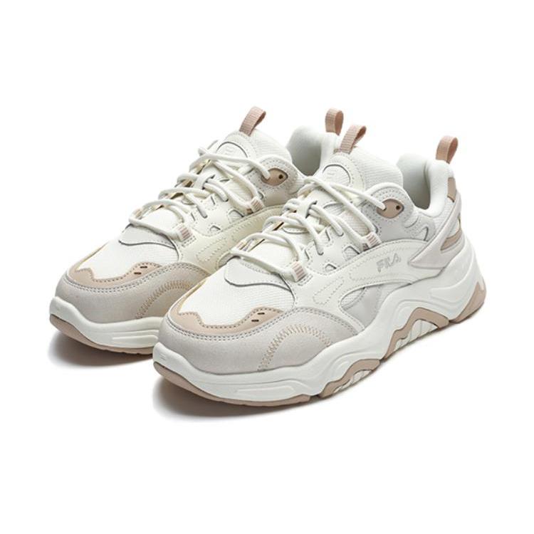 Fila Collina Textile, Synthetic Leather Comfortable Abrasion Resistant Low Top Casual Shoes Women's Beige F12W312117GMA