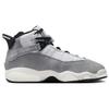 New Jordan Air Jordan 6 Rings Cushioning High Top Children's Basketball Shoes Gray White Teenagers FJ4651-077
