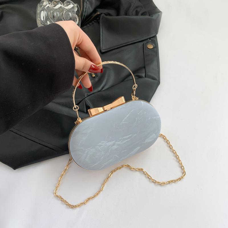 

2025 качественный новый званый ужин иностранный стиль тренд мода мода персонализированная цепочка портативная на плечо мессенджер женская сумка синий