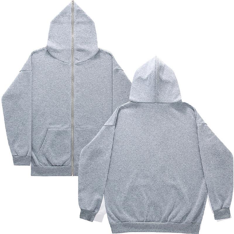 Light Pink Sweater Men'S And Women'S Full Zipper Hoodie