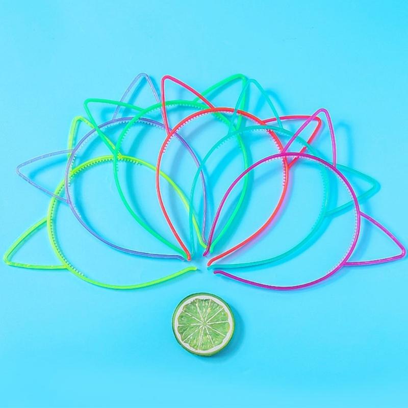 Adult Luminous Hairband Cat Ear Shape Hairband Halloween Style Teens Hair Hoop