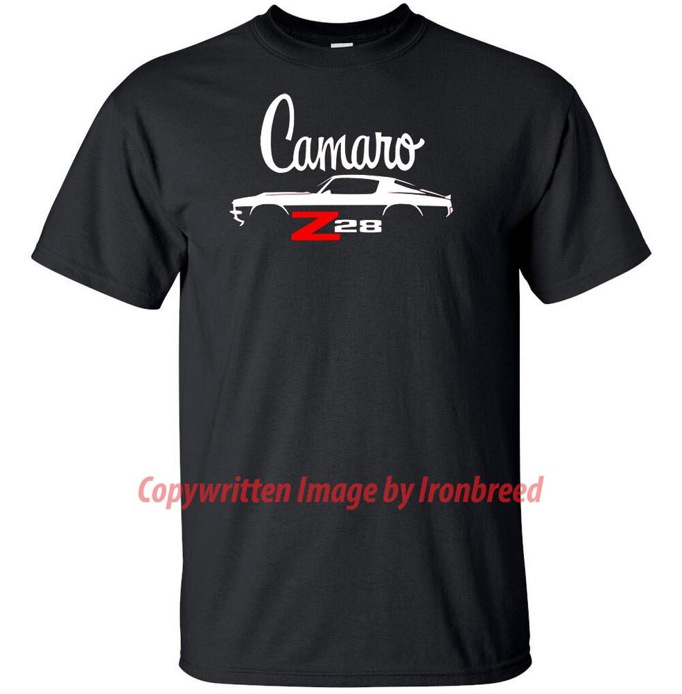 

1970 1971 1972 1973 CAMARO Z28 T-Shirt Car Silhouette 2nd Gen rs ss 70 71 72 73 4XL