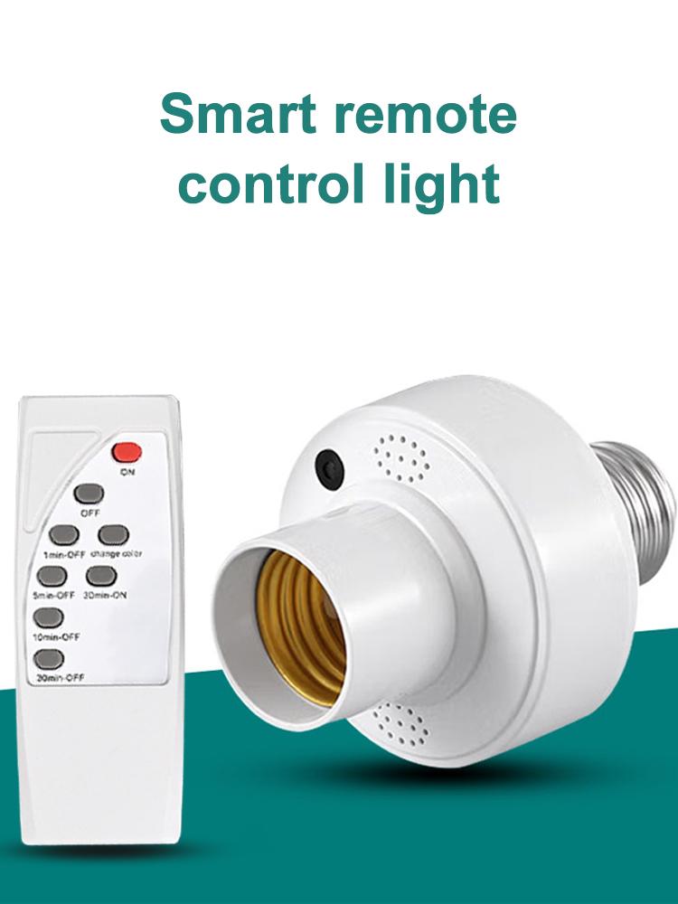 AC 85-265V Infrared E27 Lamp Holder IR Conversion Lamp Base with Remote Control E27 Socket for LED Downlight Pendant Lighting