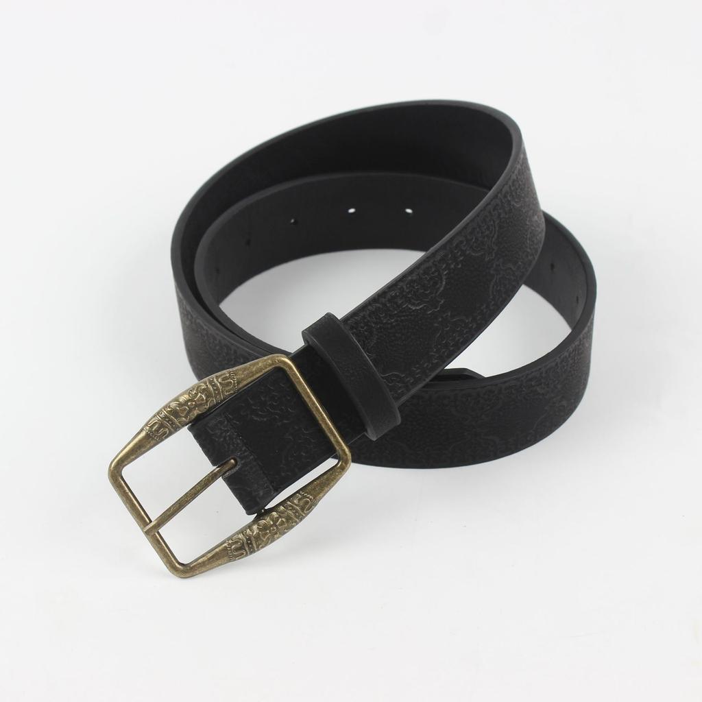 American Retro Women'S Belt Pattern Embossed Ethnic Style Belt, High-End Court Style