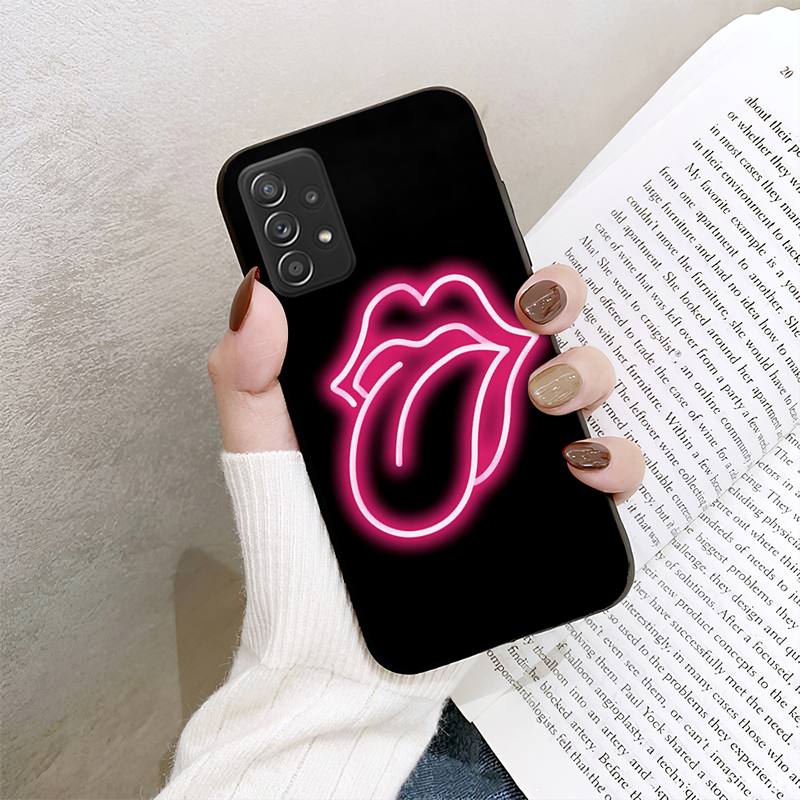 RUICHI Tongue Sticking Out Phone Case For Samsung Galaxy A02 A12 A21 A22 A32 A41 A42 A51 A71 A72 Shell