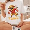 Dabbing Horse 2026 Tee Year Of The Horse Chinese New Year Gift Unisex Cotton Tshirts Funny Oneck Printed Tops Women Ropa Mujer